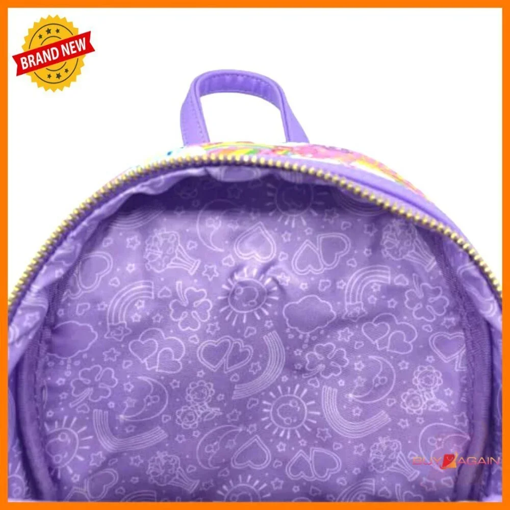 Care Bears Mini Shoulder Bag, Faux Leather, Adjustable Straps, Side Pockets